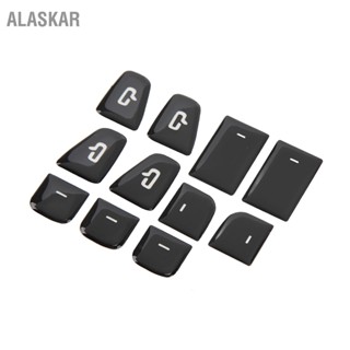 ALASKAR 11 Pcs Window Lift Switch สติกเกอร์ที่เท้าแขนประตูกระจกปุ่มยกฝาครอบเปลี่ยนสำหรับ Tesla รุ่น Y 3 2017 ถึง 2021