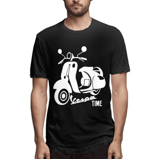 เสื้อยืดคอกลม ผ้าฝ้าย พิมพ์ลาย Vespa Mod Scooter แฟชั่นสําหรับผู้ชาย และผู้ใหญ่