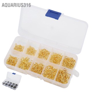 Aquarius316 เบ็ดตกปลา 500 ชิ้นชุดเหล็กคาร์บอนเดี่ยวเบ็ดปลาบินตะขอปลาคาร์พ
