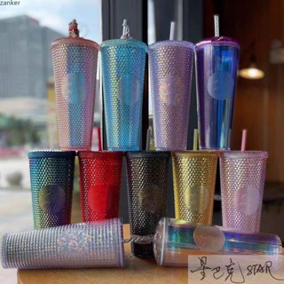 【พร้อมส่ง】 Starbucks Tumbler New Durian Cup Diamond Radiant Goddess Straw Cup Coffee Cup 710ml / 24oz