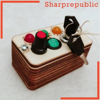 [Sharprepublic] บอร์ดไม้ พร้อมไฟ ของเล่นเสริมการเรียนรู้ สําหรับเด็กอนุบาล