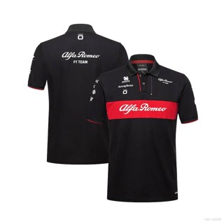 Qy เสื้อยืดโปโล แขนสั้น ลายทีมแข่ง Alfa Romeo F1 พลัสไซซ์ สําหรับผู้ชาย และผู้หญิง 2023