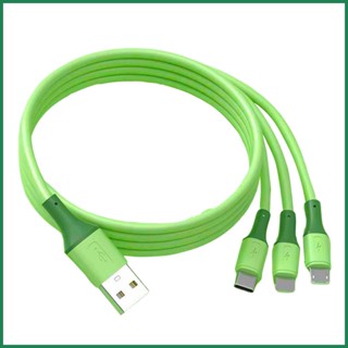 3 in 1 สายเคเบิล USB สําหรับ iPhones Huawei Type C Android ที่ชาร์จโทรศัพท์มือถือ ชาร์จเร็ว USB juath