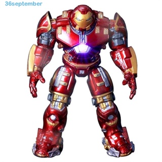 September โมเดลฟิกเกอร์ PVC อนิเมะ Hulkbuster พร้อมไฟ LED ขนาด 18 ซม. ของเล่นสําหรับเด็ก