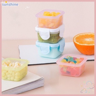 Ssunshine กล่องพลาสติกซีล กันรั่วซึม กันความชื้น ขนาดเล็ก 7 สี 2 ชิ้น