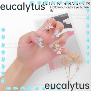 Eucalytus1 อุปกรณ์ตกแต่งเล็บ พลอยเทียม กลิตเตอร์อัลลอย หรูหรา สําหรับตกแต่งเล็บ DIY