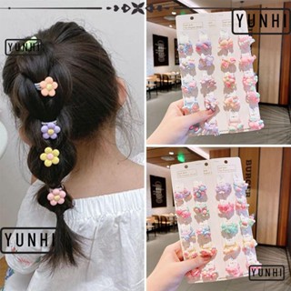 Yunhi ยางมัดผม แบบยืดหยุ่น สีชมพู หลากสี สําหรับเด็ก 40 ชิ้น ต่อชุด