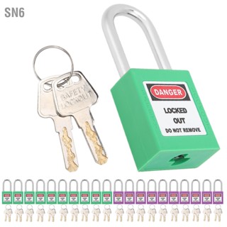 SN6 10Sets 38mm Lockout Tagout Lock ไนลอนทนทานออกแบบแยกกุญแจป้องกันการกัดกร่อนพร้อม 20 คีย์