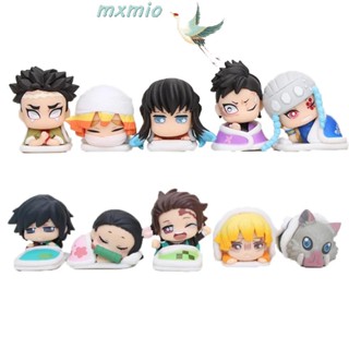 Mxmio โมเดลฟิกเกอร์ อนิเมะ Demon Slayer Q version Tanjirou Nezuko Zenitsu Giyuu 5 ชิ้น ต่อชุด