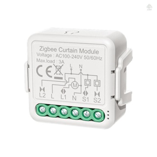 Zot Tuya ZigBee โมดูลสวิตช์ผ้าม่านอัจฉริยะ สามทาง ควบคุมผ่านแอพ สําหรับตกแต่งบ้าน