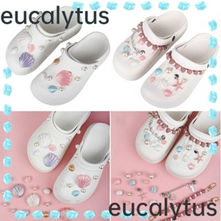 Eucalytus1 จี้รูปรองเท้า ประดับเพชร DIY สําหรับตกแต่งรองเท้า Croc