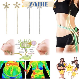 Zaijie24 ต่างหูสตั๊ด แบบติดหู โลหะผสม ลายดอกไม้ 3 คู่