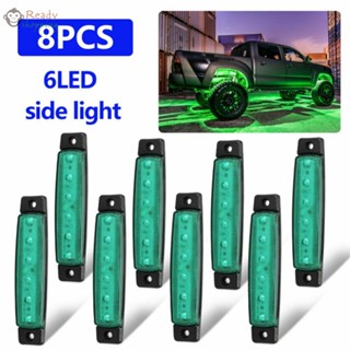 โคมไฟ LED 6 ดวง 50000 ชั่วโมง 12V 24V สีเขียว สําหรับ JEEP
