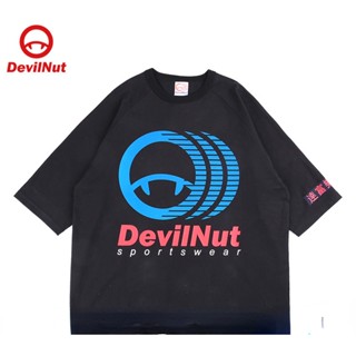 Devil NUT เสื้อยืดแขนสั้น คอกลม ผ้าฝ้ายแท้ ทรงหลวม แฟชั่นฤดูใบไม้ผลิ ฤดูร้อน สําหรับผู้ชาย และผู้หญิง