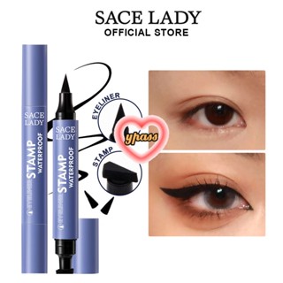 CYREAL CYREAL Sace Lady S-Tamp อายไลเนอร์กันน้ำรอยเปื้อนหลักฐานเม็ดสีสูงปีกของเหลวอายไลเนอร์24H