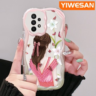 เคสโทรศัพท์มือถือ ซิลิกาใส กันกระแทก ลายผีเสื้อ เด็กผู้หญิง สําหรับ Samsung galaxy A22 4G A22 5G M22 A21s A23 A24