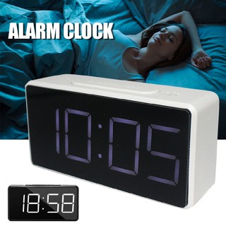 New Bedside Digital Clock LED Large Display Alarm Clock USB/Battery Operated