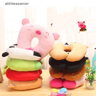 Alittlesearcer หมอนรองคอ ผ้ากํามะหยี่ขนนิ่ม รูปตัว U ลายการ์ตูน พักกลางวัน สําหรับเด็ก EN