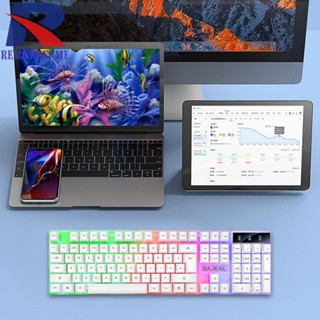 [rememberme.th] ชุดคีย์บอร์ดเมาส์เล่นเกม RGB มีไฟแบ็คไลท์ สําหรับ PC Gamer Laptop