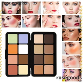 Rosegoods1 พาเลตต์บลัชออน ไฮไลท์ เนื้อครีม 12 สี 16 สี กันน้ํา