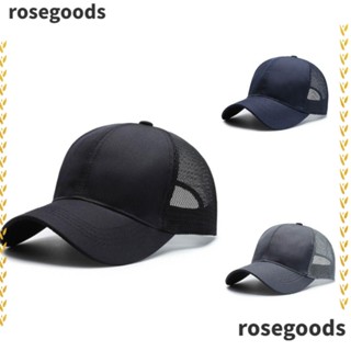 Rosegoods1 หมวกเบสบอล ตาข่าย คุณภาพ หมวกรถบรรทุก หมวกกีฬากลางแจ้ง