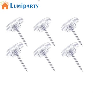 Lumiparty หมุดหัวแม่มือ แบบใส ทรงกลม สําหรับโปสเตอร์บอร์ด โปสการ์ดรูปภาพ แผนที่ สํานักงาน บ้าน 100 ชิ้น