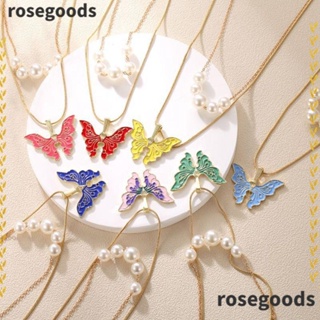 Rosegoods1 สร้อยคอ จี้ไข่มุก เครื่องประดับ สําหรับตุ๊กตาบาร์บี้ DIY