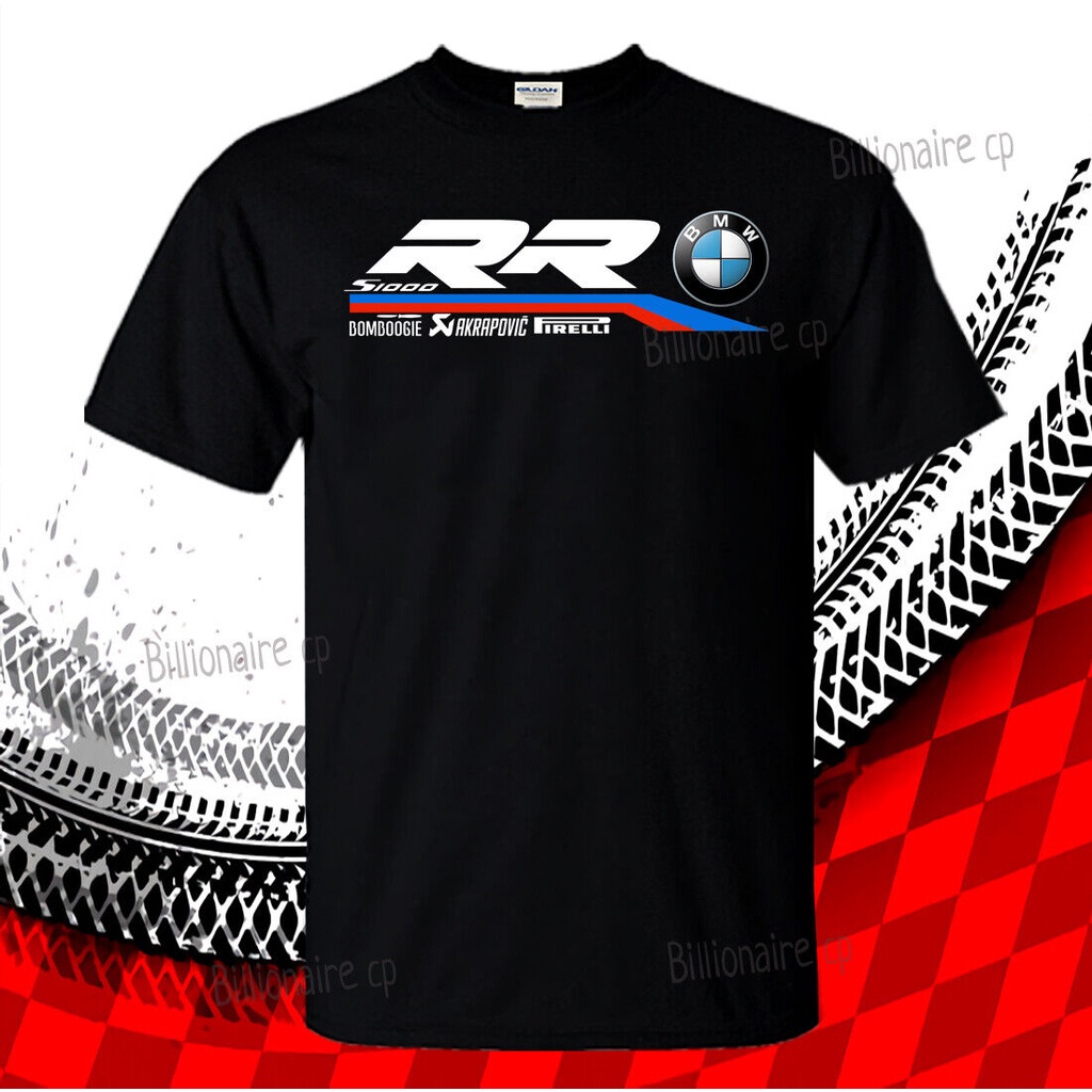 ใหม่ Bmw S1000Rr รถจักรยานยนต์กีฬา Racing Emblem Akrapovic Tshirt S5Xl