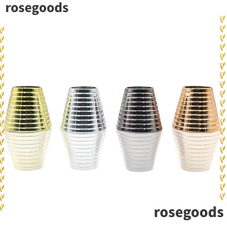 Rosegoods1 กิ๊บติดผมพลาสติก หัวเข็มขัดหางม้า โลหะเทียม สีทอง สีดํา สีเงิน สําหรับผู้หญิง 4 ชิ้น