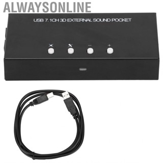 Alwaysonline 7.1 Channel  Card Surround Dual Microphone Input Stereo External
