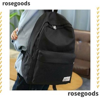 Rosegoods1 กระเป๋าเป้สะพายหลัง กระเป๋าเดินทาง ผ้าแคนวาส ขนาดใหญ่ ลําลอง