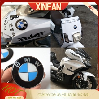 Xinfan สติกเกอร์โลหะ ลายโลโก้ BMW 3D สําหรับติดตกแต่งรถยนต์