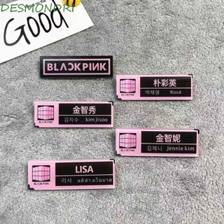 Desmondri เข็มกลัดพลาสติก ลาย Blackpink JENNIE Niche Design LISA ROSE สําหรับผู้หญิง