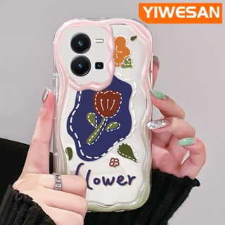 เคสโทรศัพท์มือถือแบบนิ่ม ใส ลายดอกกุหลาบ หลากสี สําหรับ vivo Y35 5G Y36 5G Y35