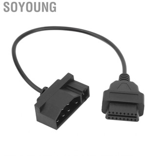 Soyoung 40cm/15.7in 7‑Pin OBD1 to OBD2 OBDII 16‑Pin Diagnostic  Adapter Cable Fit for Ford