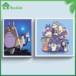 【Doub X ✮】ชุดปักครอสติช ผ้าฝ้าย 11CT พิมพ์ลาย Totoro สําหรับงานศิลปะ ✮