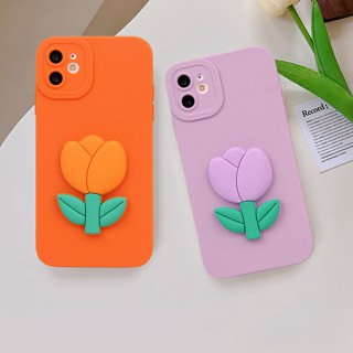 เคสซิลิโคนนิ่ม ลายดอกไม้ 3D ป้องกันกล้อง สําหรับ iPhone X XR XS Max 11 12 13 14 Pro Max Plus Mini 6 6S 7 8 Plus SE 2020 11Pro 12pro 13Pro