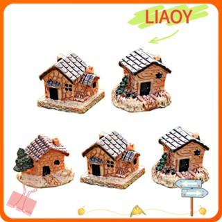 Liaoy บ้านจิ๋ว DIY สําหรับตกแต่งสวน ภูมิทัศน์ ขนาดเล็ก 5 ชิ้น