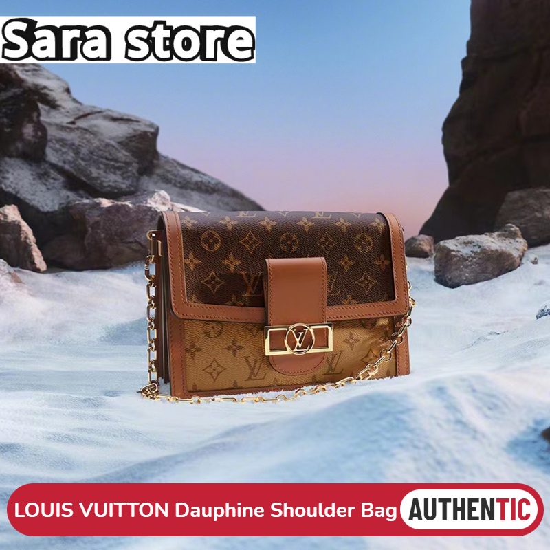 หลุยส์ วิตตอง Louis Vuitton กระเป๋ารุ่น DAUPHINE Mini&amp;MM สุภาพสตรี/กระเป๋าสะพายข้าง