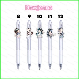 Ganyu NewJeans Click ball pen ปากกาเจล ลายการ์ตูนน่ารัก DANIELLE HAERIN HANNI sign pen