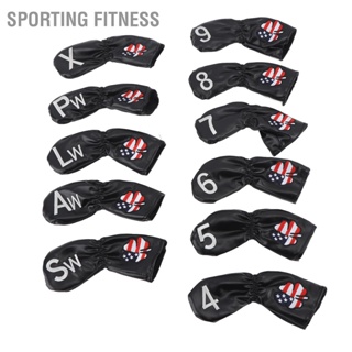 Sporting Fitness 11pcs Golf Putter Covers Set Club Headcovers Protector ปักด้วยตัวเลข