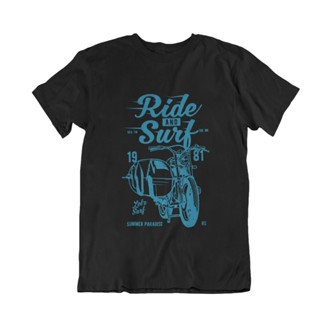 ขายดี เสื้อยืดผ้าฝ้าย 100% พิมพ์ลาย Ride And Surf ของขวัญวันเกิด สําหรับผู้ชาย 473425