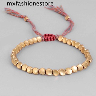 Mxfashione สร้อยข้อมือเชือกถัก ผ้าฝ้าย สไตล์ทิเบต แฮนด์เมด สําหรับคนรัก เครื่องประดับ