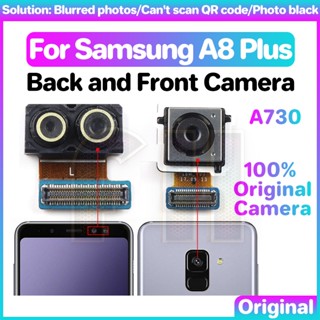 กล้องหน้า หลัง สําหรับ Samsung Galaxy A8 Plus A730 Ultra Wide Back Macro Depth Facing Main Telephoto selfie lifting Camera kamera belakang flex cable ribbon Module เข้ากันได้