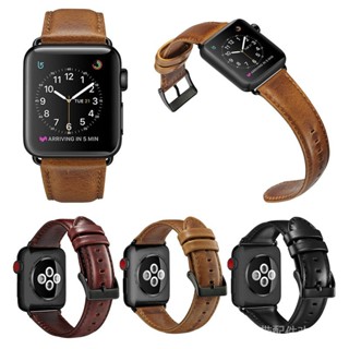 สายนาฬิกาข้อมือ สายหนังวัวแท้ สไตล์เรโทร สําหรับ Pingguo iwatch พร้อมส่ง