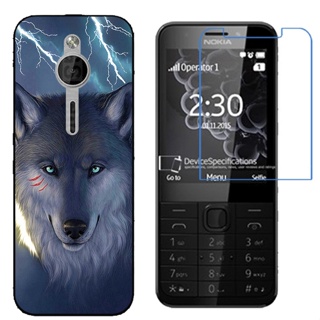 Nokia 230 เก่า 2.8 นิ้ว เคสนิ่ม TPU ซิลิโคน ฝาหลัง พร้อมฟิล์มกันรอยหน้าจอ ป้องกันการระเบิดนาโน (ไม่ใช่กระจกนิรภัย)