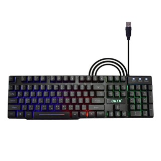 OKER K628 BLACK WARRIOR BACKLIT GAMING KEYBOARD รับประกัน 1ปี