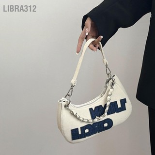 Libra312 กระเป๋าสะพายไหล่ กระเป๋าถือ ผ้ายีน สีฟ้า แฟชั่นสําหรับสตรี