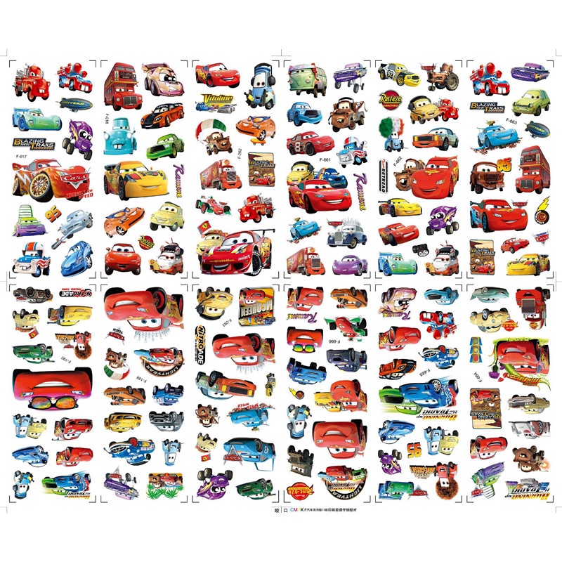 12 แผ่น 3D รถยนต์ Lightning Mcqueen Series Non-repeating รูปที่ 2