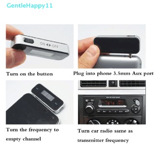 Gentlehappy เครื่องส่งสัญญาณเสียงเพลง FM ไร้สาย หน้าจอ LCD 3.5 มม. mp3 สําหรับ iPhone Samsung iPad